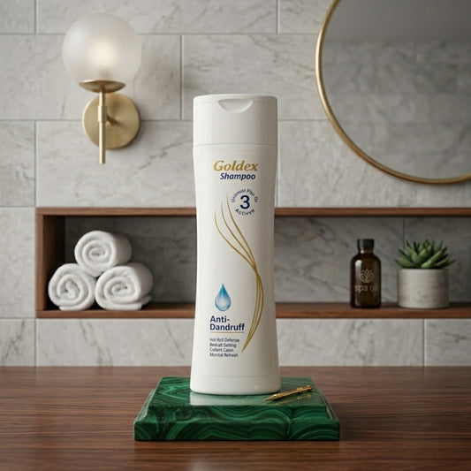 Goldex White Anti-Dandruff Shampoo | Hydrates Dry Hair & Smooth Finish anti Dandruff shampoo in Pakistan