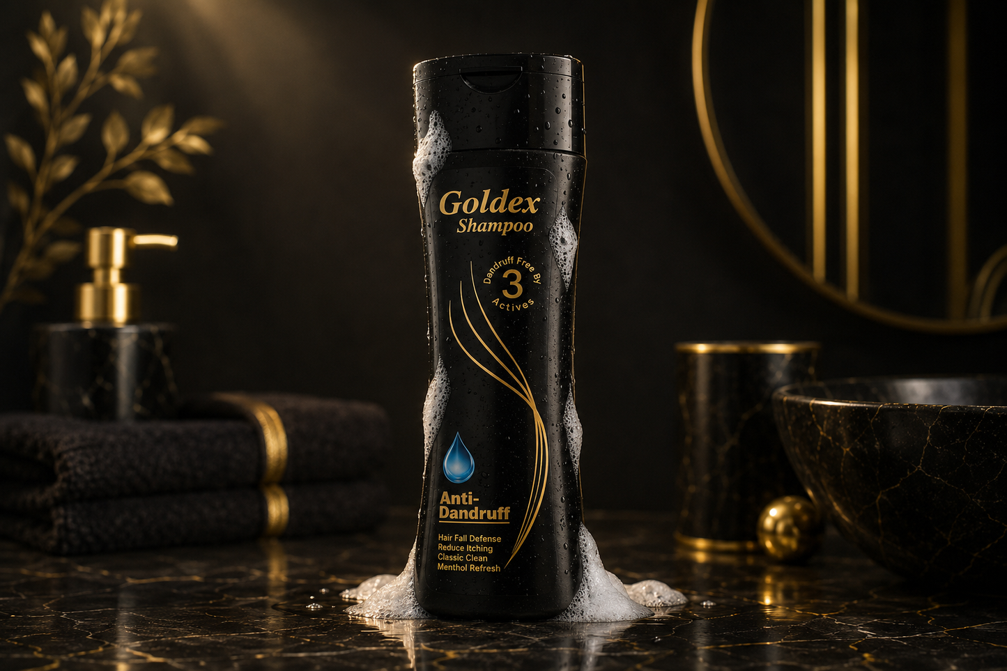 Goldex Black Anti-Dandruff Shampoo – Deep Scalp Clean & Dandruff Control anti dandruff shampoo in Pakistan