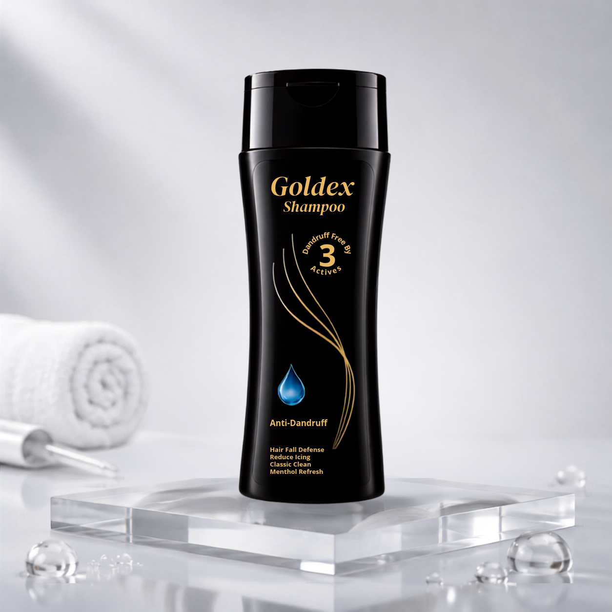 Goldex Black Anti-Dandruff Shampoo – Deep Scalp Clean & Dandruff Control anti dandruff shampoo in Pakistan